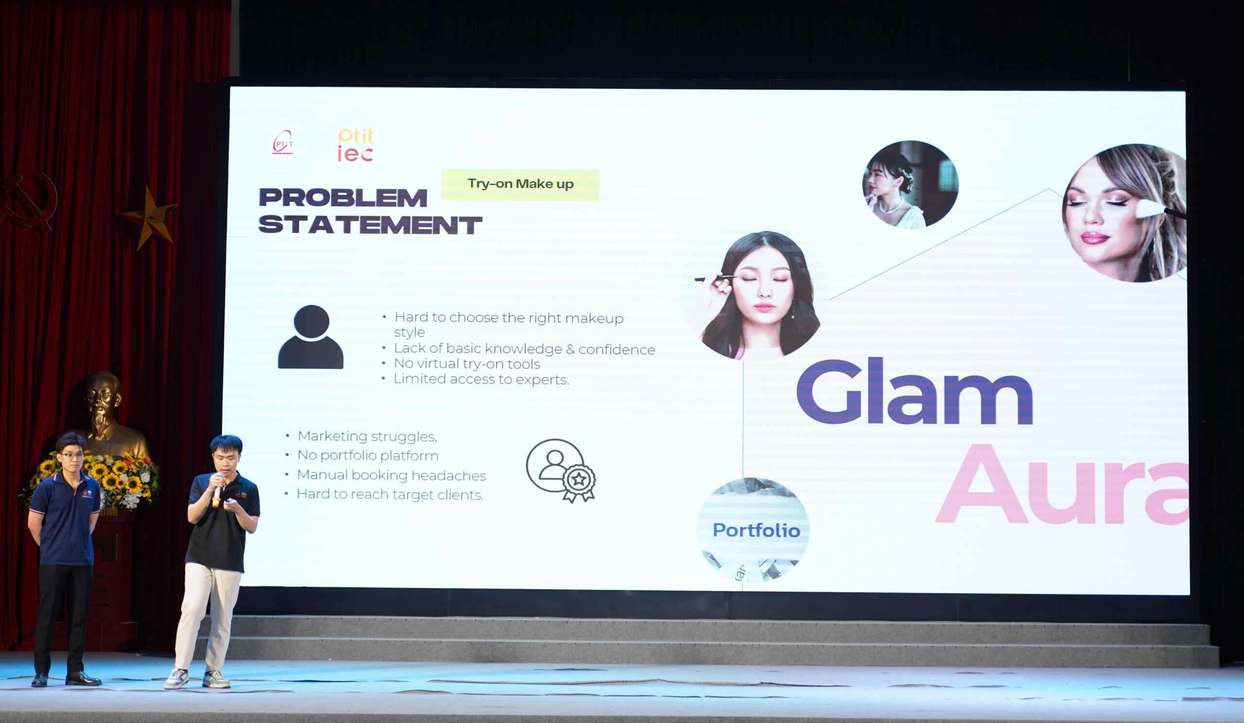 Đại diện đội GramAura thuyết minh cho sản phầm