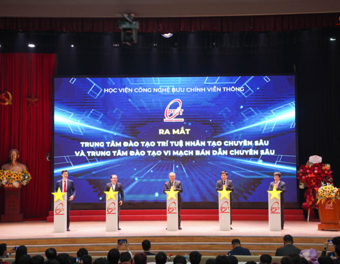 PTIT ra mắt 2 trung tâm đào tạo chuyên sâu AI và vi mạch bán dẫn